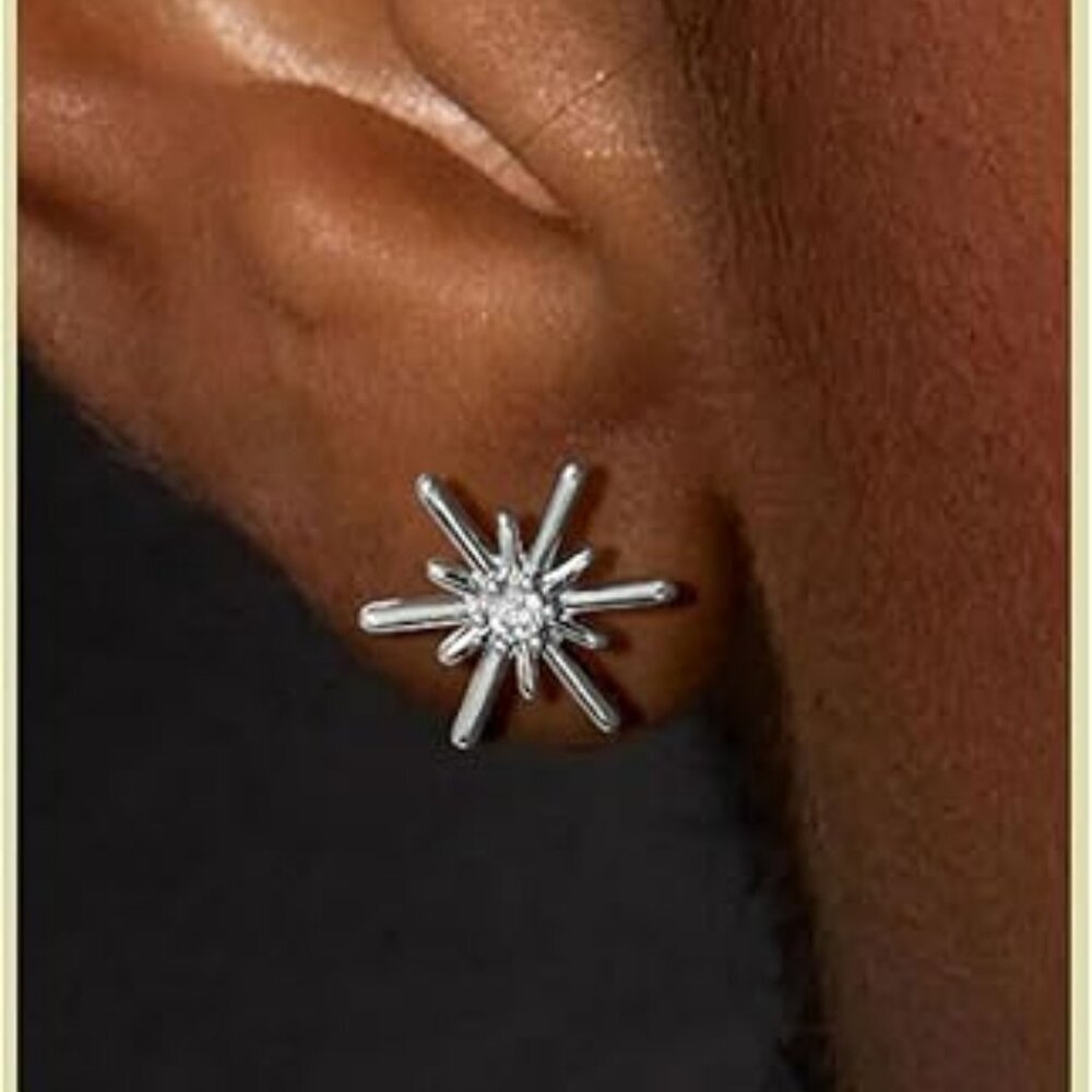 Silver Star Stud Earrings Dainty Earrings Simple Minimalist Gold‎ Earring Set